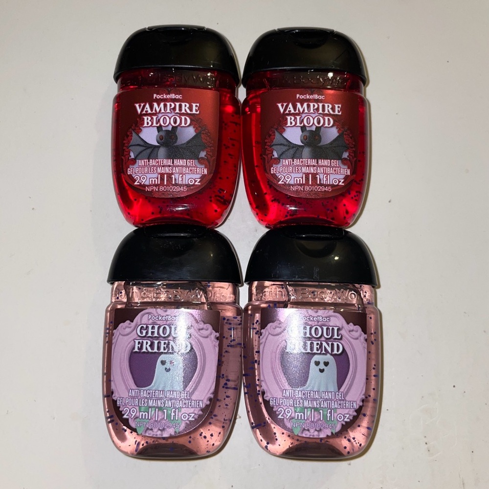Bath & Body Works Vampire Blood & Ghoul Friend Hand Sanitizer Gel 1oz Pocketbacs